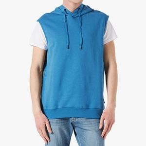 JACK and JONES Vest with Hoodie Size XL Blue